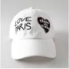 Estilo Primavera Bloques de Color Bordado de Corazón Parte Superior Suave Gorra de Béisbol con Letras Unisex Casual Versátil Simple Gorra Parasol