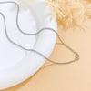 Collar Sin Decoloración Verano para Mujer Cadena Desnuda Simple Nuevo Diseño de Nicho Acero de Titanio Collar de Verano de Alto Sentido