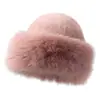 Novo Chapéu Mongol Chapéu de Pelúcia Chapéu Feminino Espesso Quente Moda Chapéu Pescador À Prova de Vento Frio Fornecimento Transfronteiriço