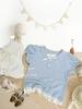 Traje para Niña 2025 Nuevo Estilo de Verano Moda para Bebé Niña Dulce y Popular Camiseta de Manga Corta Flor de Capullo Shorts Conjunto de Dos Piezas