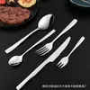 Juego de Vajilla Occidental de Acero Inoxidable Cuchillo y Tenedor de Steak para Hotel Tenedor de Postre Tenedor de Fruta