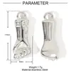 Tendencia de moda moto palma rhinestone diy titanio acero colgante mujer tacones altos puño acero inoxidable joyería colgante