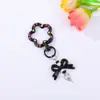 Chaveiro Pingente Rotativo Universal Flor Colorida Estrela de Cinco Pontas Kit de Materiais de Contas DIY Acessórios de Pingente de Bolsa