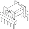Estrutura de Transformador Efd25 Estrutura de Baquelite Efd26 Bobina de Estrutura de Alta Frequência Horizontal 5+5 Pinos 2506B
