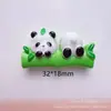 Accesorios de resina al por mayor joyería diy material hecho a mano hebilla de zapato parche para sombrero funda de teléfono pasador de pelo panda de bambú lote