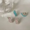 Diseño Irregular Color Cristal Hebilla de Oreja Femenina Nicho Personalidad Única Exquisitos Moda Versátiles Pendientes Pendientes