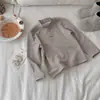 [En Stock] Camiseta Térmica para Niñas de Forro Polar Doble Cara Mousse 350g, Cuello Alto Medio, Ropa Interior de Invierno Elegante y Cálida para Niños