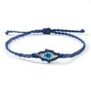 Nuevo Pulsera de Ojo Maligno Tejida a Mano con Cuerda Multicolor Ajustable, Moderna y Versátil, Popular en Europa y América