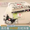 Sábana de Cama Estampada de Terciopelo de Leche Grueso de Alto Peso Clase a Tamaño Completo Invierno Sábanas de Cama Individual de Terciopelo para Bebé Juego de Tres Piezas