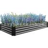 Vaso de ferro galvanizado para flores Canteiro de flores Canteiro de flores reforçado Tamanho de atualização opcional 60-240 cm