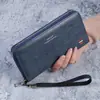 Billetera Larga Nueva para Hombre 2026 con Múltiples Ranuras para Tarjetas, Bolso de Mano de Gran Capacidad, Bolso de Teléfono con Cremallera de Moda Retro, Cartera