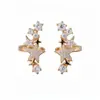 Pendientes de clip de estrella con incrustaciones de circonita para mujer sin perforaciones, pendientes de nicho únicos y elegantes, sensación de lujo ligero y alta gama, venta al por mayor