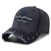 Boné de Baseball Vintage Bordado Lavado Retrô Europeu e Americano, Boné Versátil Desgastado para Uso Externo Unissex, Chapéu de Sol da Moda