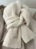 Bufanda de Punto de Color Sólido para Mujer, Mezcla de Lana de Alpaca del Fabricante, Nuevo Estilo de Invierno, Calentador de Cuello de Lana de Alta Gama para Parejas Estudiantes