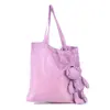 Tela Impermeable a Cuadros Oso Bolsa Tote de Almacenamiento para Compras en Supermercado Bolsa de Compras Plegable Bolsa de Almacenamiento Venta al por Mayor