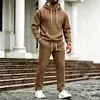 Ropa de Otoño 2026 Transfronteriza Shein Amazon Moda 3D Sencilla Holgada Texturizada Conjunto de Sudadera Polo y Pantalones Talla Europea