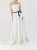 Vestido de Novia Ligero Estilo Coreano Hombros Descubiertos Estilo Nuevo Elegante Largo Satín Simple Novia Banquete Elegante Vestido de Noche Mujeres Venta al por Mayor