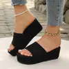 Zapatos de Moda para Mujer Talla Grande Europea y Americana 43, Nuevos Modelos de Verano, Sandalias de Deslizamiento Cómodas Casuales con Cuña de Plataforma Gruesa que Aumentan la Altura