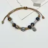 Pulsera de Cerámica Jingdezhen Nueva Pulsera de Cerámica China Joyería Estudiante Estilo Tíbet Cuerda Trenzada a Mano Puesto Regalo para Estudiante