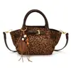 Moda Retro Simple Estampado de Leopardo Gamuza 2026 Bolso de Hombro Único Cruzado para Mujer Otoño Nuevo de Viaje Nicho