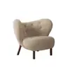Cadeira Individual, Cadeira Sofá Individual de Luxo Leve, Cadeira de Lazer de Designer, Lã de Cordeiro Madeira Maciça, Puff Preguiçoso Celebridade da Internet, Cadeira de Quarto