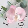 Pétalas de cabeça de flor phalaenopsis de filme artificial acessórios de flor artificial adorno de cabeça grampo de cabelo diy feito à mão decoração de casamento