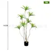 Planta Artificial de Madera Milenio Escandinavo Decoración Suave Planta Verde Falsa Adornos en Maceta Orquídea de Sangre de Dragón Artificial Ornamentos de Bambú