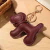 15 Colores Venta Directa de Fábrica Transfronterizo Dibujo Animado Perrito Colgante para Bolso Creativo Cuero Perrito Llavero para Coche Colgante