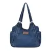 Bolso de estilo coreano, corte relajado con correas ajustables, perfecto para estudiantes, versátil bolsa de lona, de hombro de moda y gran capacidad para ir al trabajo