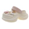 Nuevos Zapatos de Suela Gruesa Color Rosa Macarrón con Estrella para Mujer Moda de Verano Sandalias Baotou y Chanclas de Doble Uso 2025