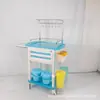 Carrinho de Enfermagem e Tratamento em Aço-Plástico Médico, Carrinho Multifuncional de Tratamento de Emergência, Modelo de Carrinho de Instrumentos em ABS