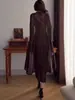 Nuevo Vestido Largo Elegante con Cintura Ajustada, Estilo Europeo y Americano, para Comercio Exterior, Otoño 2025