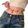 Corrente de Cintura Gatinha Doce e Descolada para Meninas Estilo Sexy Milennial Cinto de Metal com Diamantes e Saia Acessórios Personalizados da Moda