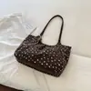 Bolsa de ombro grande estilo coreano Ruien para mulheres, nova coleção outono 2026, bolsa tote simples de bolinhas, bolsa de ombro para o dia a dia