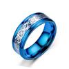 Anillo personalizado con patrón de dragón para hombre, dominante, estilo coreano, acero de titanio, anillo índice, anillo de cola para estudiante varón moderno y único, joyería