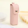 2026 Nuevo Estuche de Cuero para Labial Estilo Princesa Espejo en Forma de Corazón Estuche para Labial Colgante Llavero para un Solo Labial
