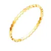 Estilo Ins Europeu e Americano Venda Quente Não Desbota Pulseira com Fivela de Losango em Forma de Cobra Material de Aço Titânio Pulseira Banhada a Ouro Real 18K Atacado