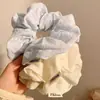 Goma para el pelo azul floral pequeña estilo pastoral para mujer, nuevo accesorio para el pelo grande para coleta baja francesa de primavera 2026