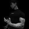 Breathedivinity Camiseta Esportiva Fitness de Compressão com Gola Alta e Manga Curta, Secagem Rápida, Respirável, Moderna, Masculina e Feminina