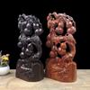 Huali Madeira Maciça Artesanato de Madeira Creative Home Cabaça Flor e Pássaro Flor Titular Fu Lu Shou Xi Cai Ornamentos de Escultura de Madeira