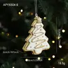 Nuevos Adornos Colgantes de Plástico Brillante con Purpurina Dorada Estilo Ins, Colgantes de Dibujos Animados Coloridos, Decoraciones para Ventanas de Árbol de Navidad