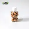 Botella de Plástico Transparente de Gatito con Tapa de Aluminio y Tapa de Plástico de Colores 50ml Jugo de Caramelos Arcoíris Botella Portátil para Niños