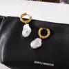 Pendientes de Acero de Titanio Resina Perla Jieding Lujo Accesible Pendientes de Diamante Blanco Pendientes que No se Desvanecen Joyería de Acero Inoxidable Para Mujer Gama Alta