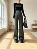 Pantalones de maternidad primavera/otoño 2026 estilo nuevo, pantalones deportivos ligeramente acampanados, talla grande, estilo delgado de primavera, pantalones acampanados con soporte para el vientre de embarazo