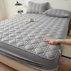2026 Novo Modelo Elegante Simples Impermeável Acolchoado Lençol de Elástico Peça Única para Cama Grande