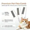 Peine para Eliminar Pulgas de Mascotas, Peine con Dientes de Acero Inoxidable