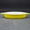 Plato de cerámica nórdica de doble asa para arroz al horno con queso, simple para el hogar, molde para hornear comida occidental, horno de microondas, vajilla de cerámica