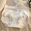 Ropa interior de algodón puro de cintura media para niñas y mujeres, antibacteriana, levanta glúteos, fina, de secado rápido, bacteriostática, sin costuras, transpirable, calzones tipo triángulo para estudiantes