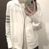 Chaqueta Protectora Solar de Manga Larga con Tres Rayas Estilo Coreano High Street para Mujer, Nuevo Top Cardigan Fresco con Cuello Alto para Verano 2026, Tendencia
