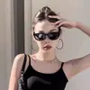 Óculos de Sol Cat-Eye Divertidos para Mulheres, Estilo de Luxo, Estilo de Rua, Estilo Europeu e Americano, Proteção Solar, Proteção UV, Óculos de Sol Modernos para Homens